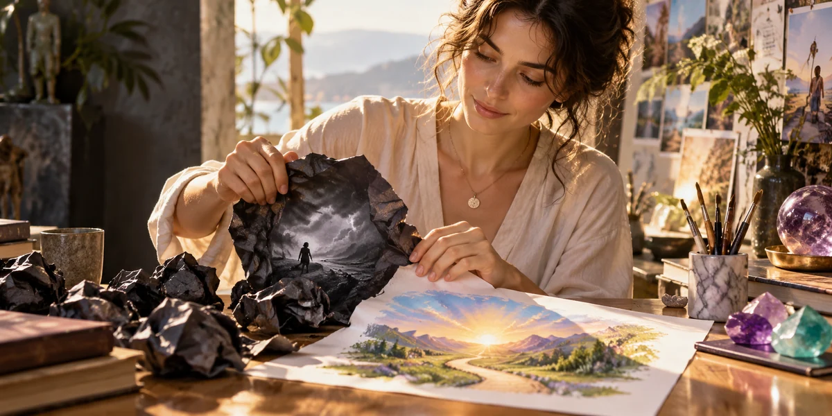 Illustration for “Transforming Darkness into Light: The Art of Creating Your Reality”